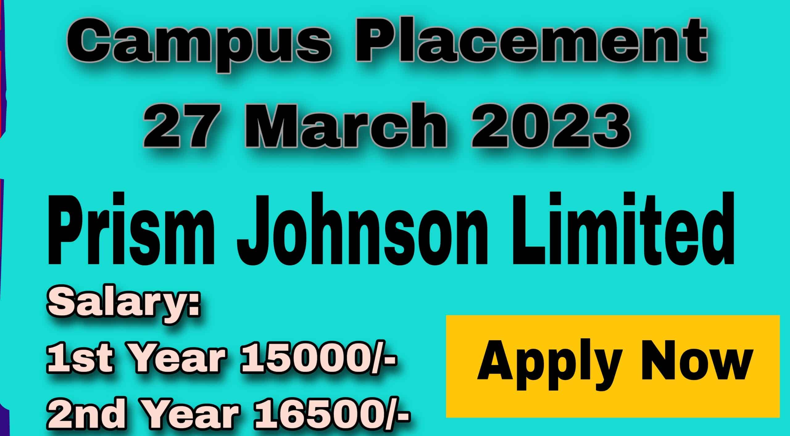 Prism Johnson Limited Company job | Campus Placement