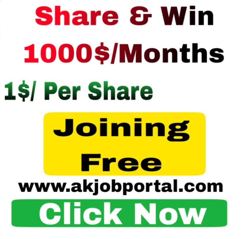 Share & Win 1000$ Per Month